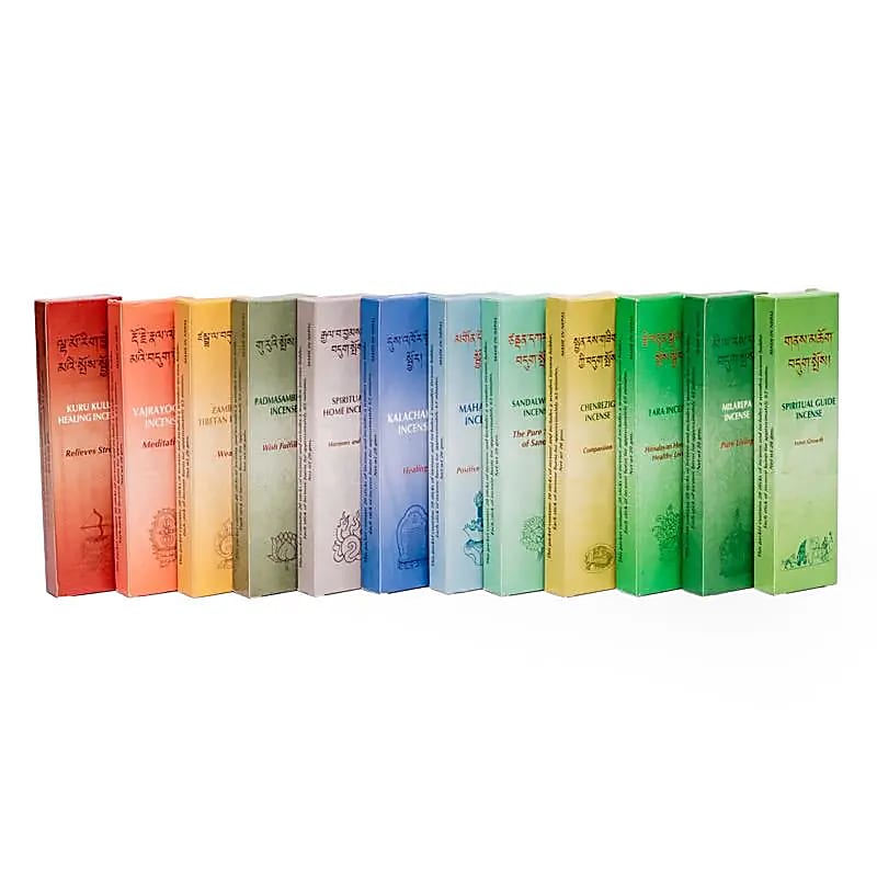 Encens Tibétain SET de 12 boites -- 20 g
