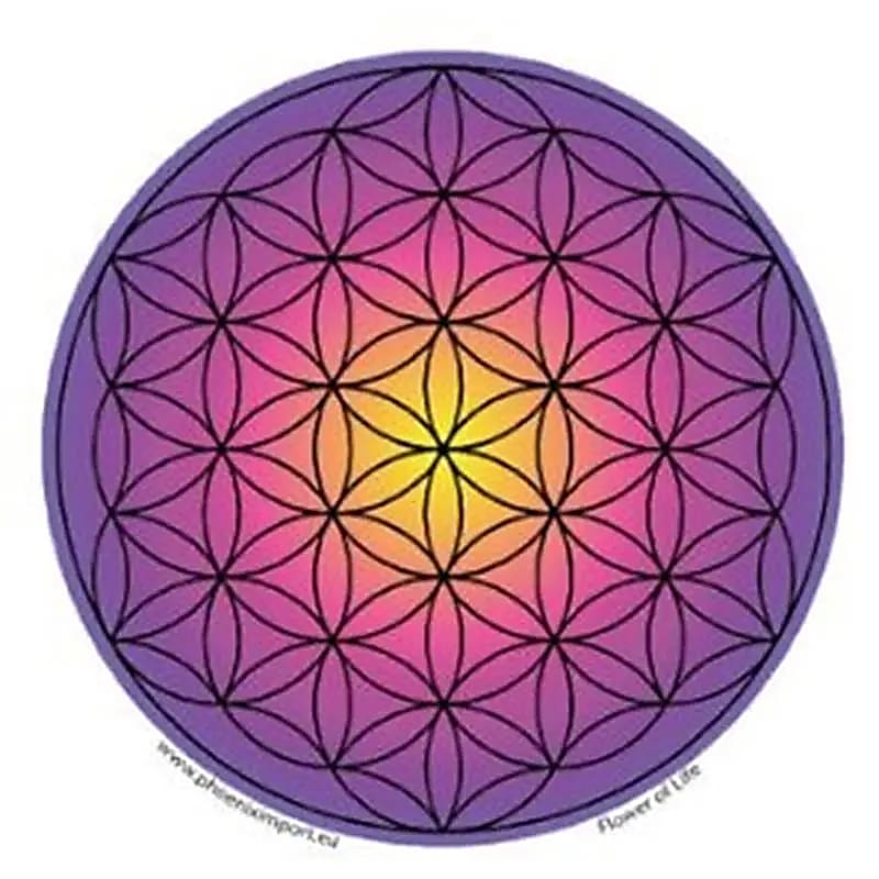 Adhésif verre/fenêtre Fleur de vie -- 11.7 cm