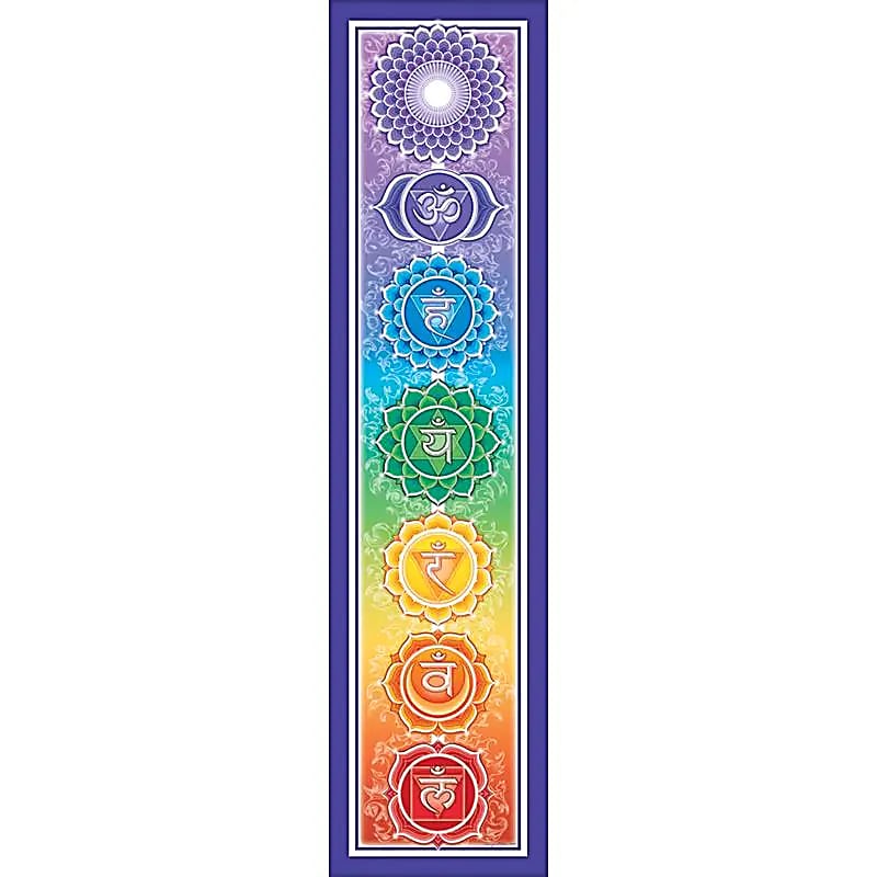Adhésif pour auto Chakra Arc en Ciel -- 28x7 cm