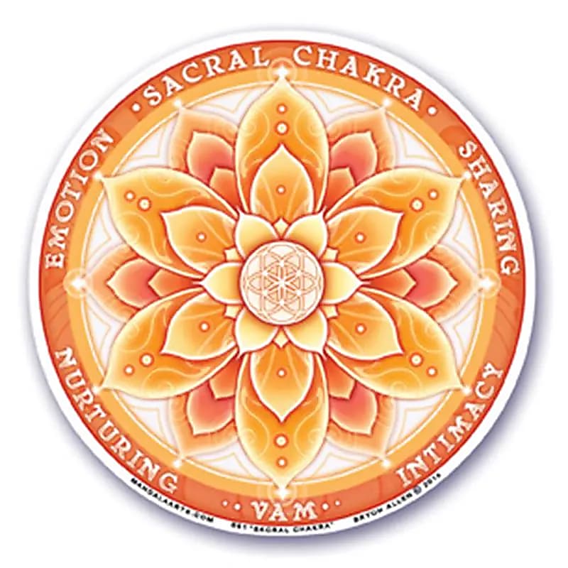 Adhésif fenêtre 2ème chakra (Svadhisthana) -- 10.5 cm