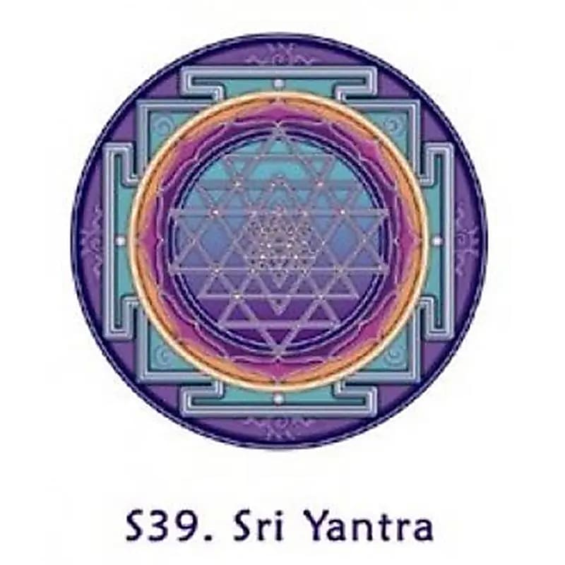 Adhésif verre/fenêtre Sri Yantra -- 10.5 cm