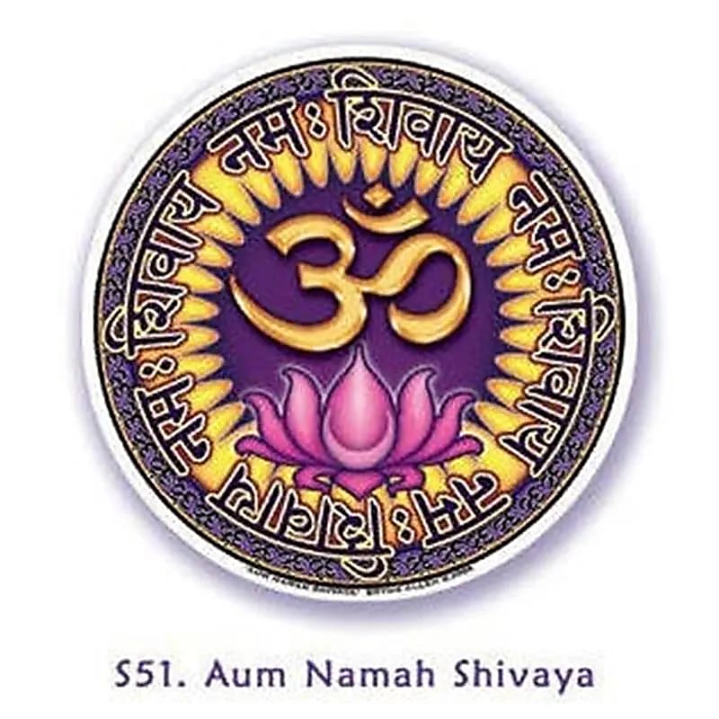 Adhésif verre/fenêtre Om Namah Shivaya -- 10.5 cm