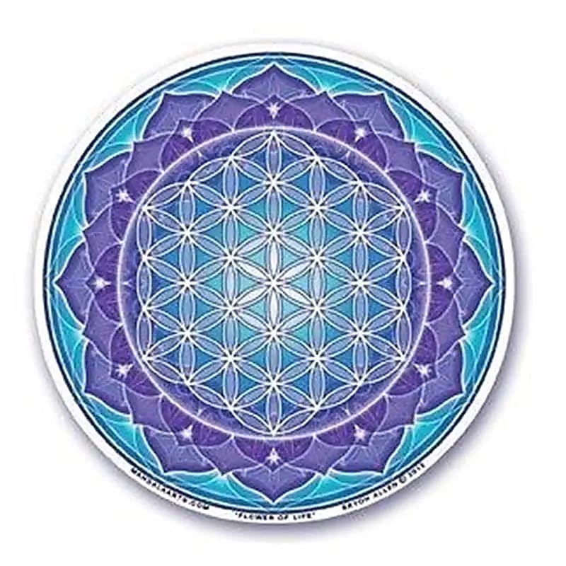 Adhésif verre/fenêtre Fleur de vie -- 10.5 cm