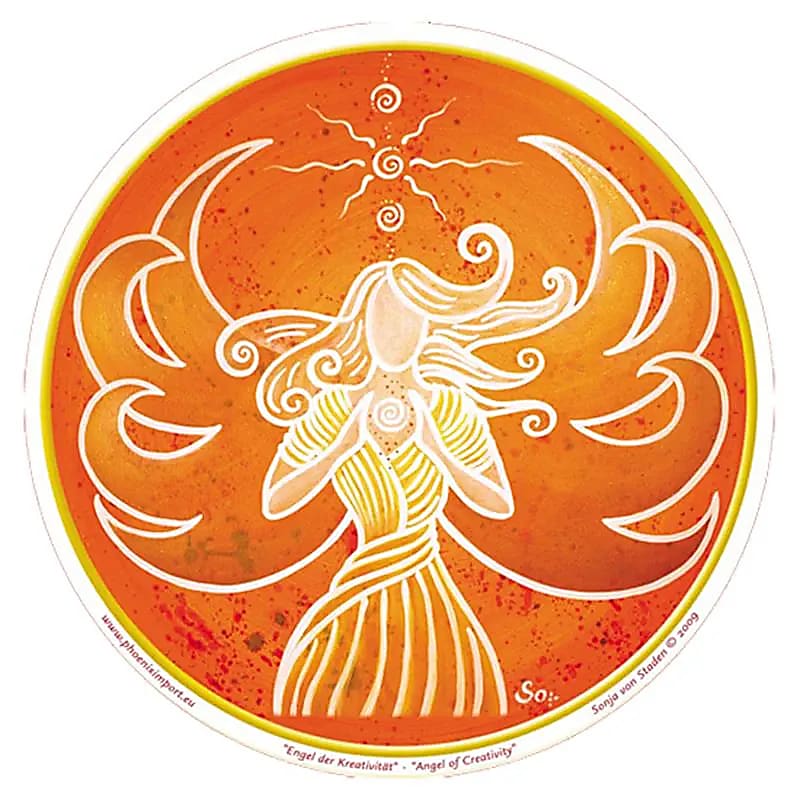 Adhésif verre/fenêtre Ange de la créativité -- 11.7cm