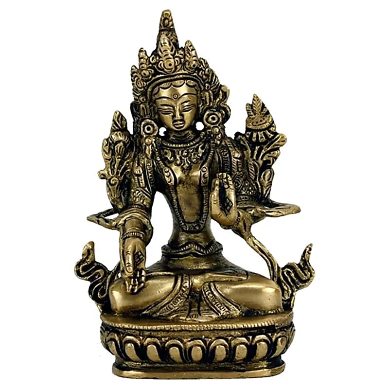Tara Blanche statuette laiton -- 564 g; 13 cm