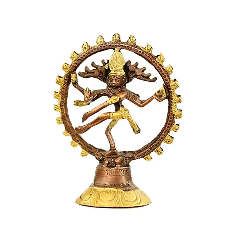 Shiva Nataraj laiton bicolore -- 116 g; 10 cm