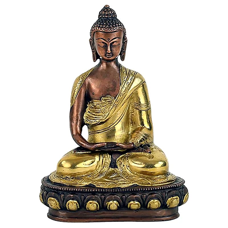 Bouddha Amithaba statue bicolore -- 1500 g; 20 cm