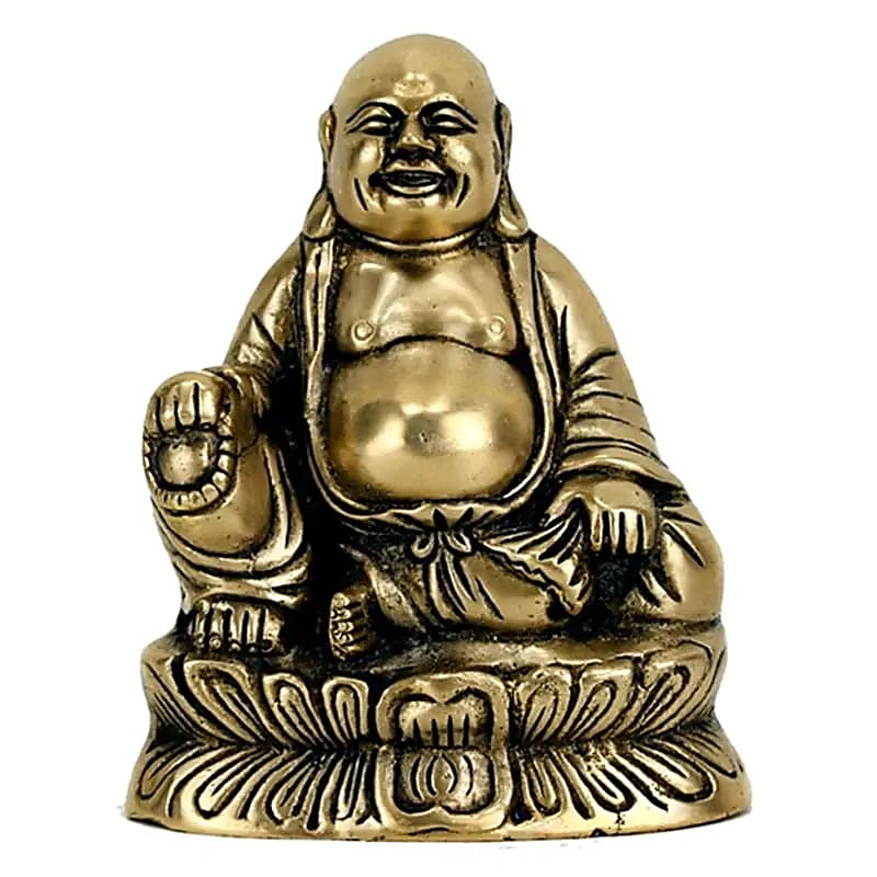 Bouddha Maitreya souriant statue -- 860 g; 13 cm