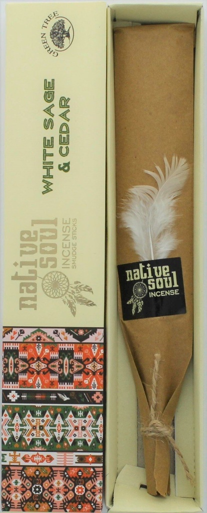 Encens Green Tree Native Soul Sauge Blanche & Cèdre - 15 grs