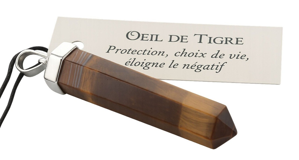 Pendentif Oeil de Tigre Forme pointe