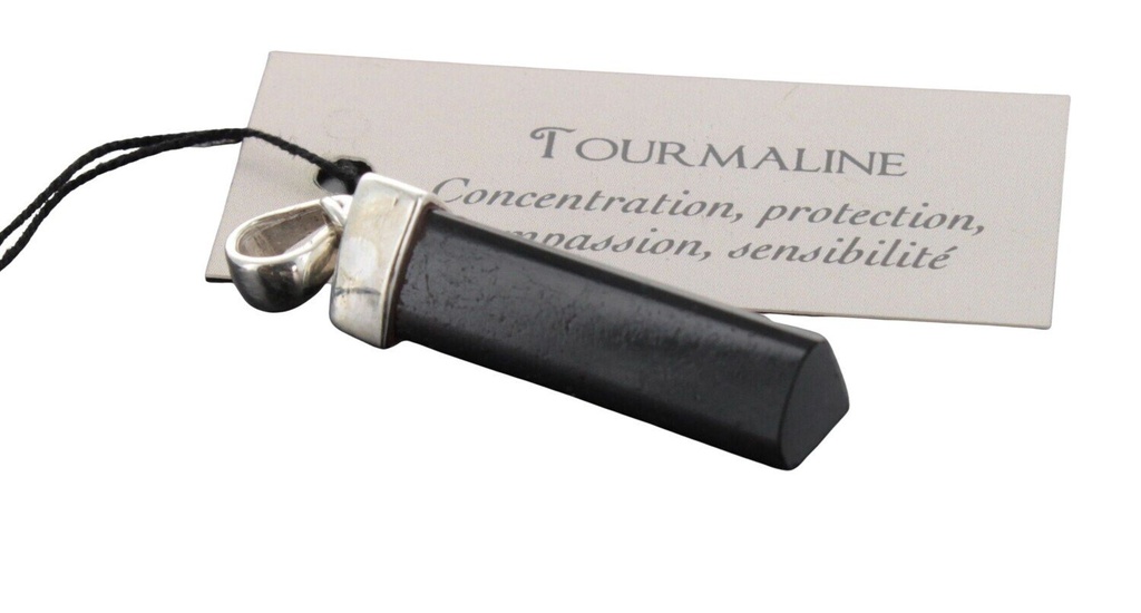 Pendentif Tourmaline Noire Forme pointe