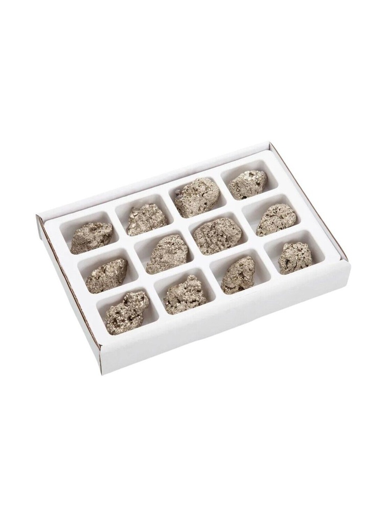 Pierres brutes - Pyrite - Boite de 12 pcs