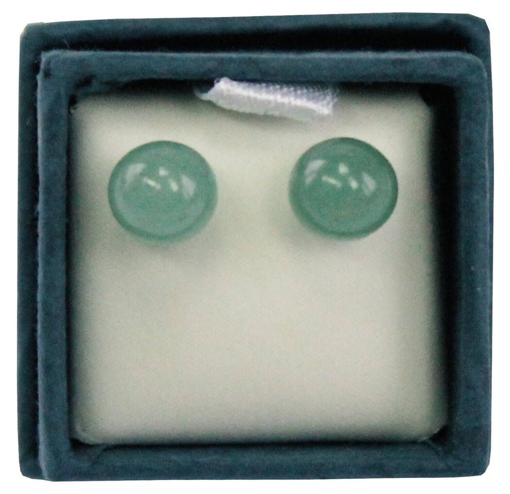 Boucles d'oreilles perles d'aventurine - 6 mm