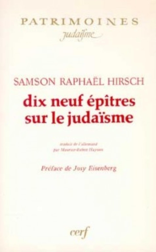 Dix neuf épîtres sur le judaïsme