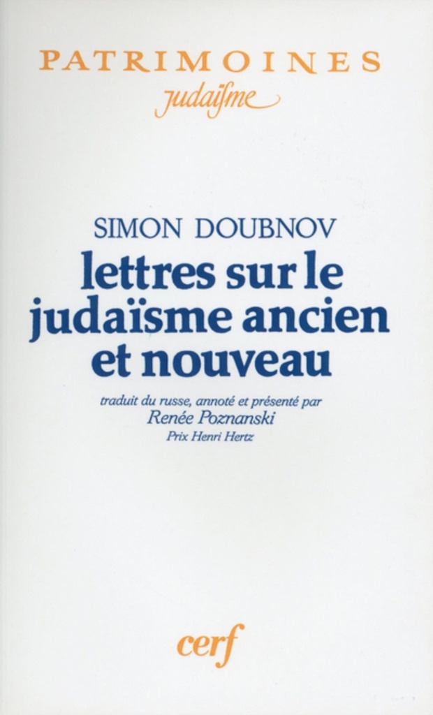 LETTRES SUR LE JUDAÏSME ANCIEN ET NOUVEAU